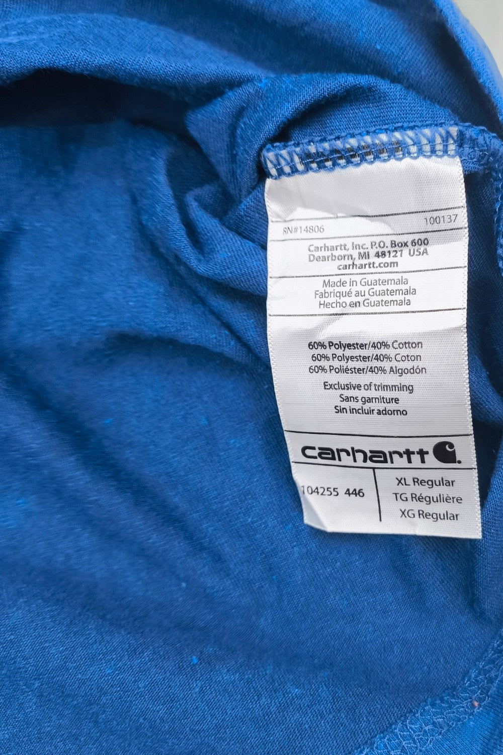 Second-hand Carhartt Force Quarter-Zip Blue | XL Relaxed Fit