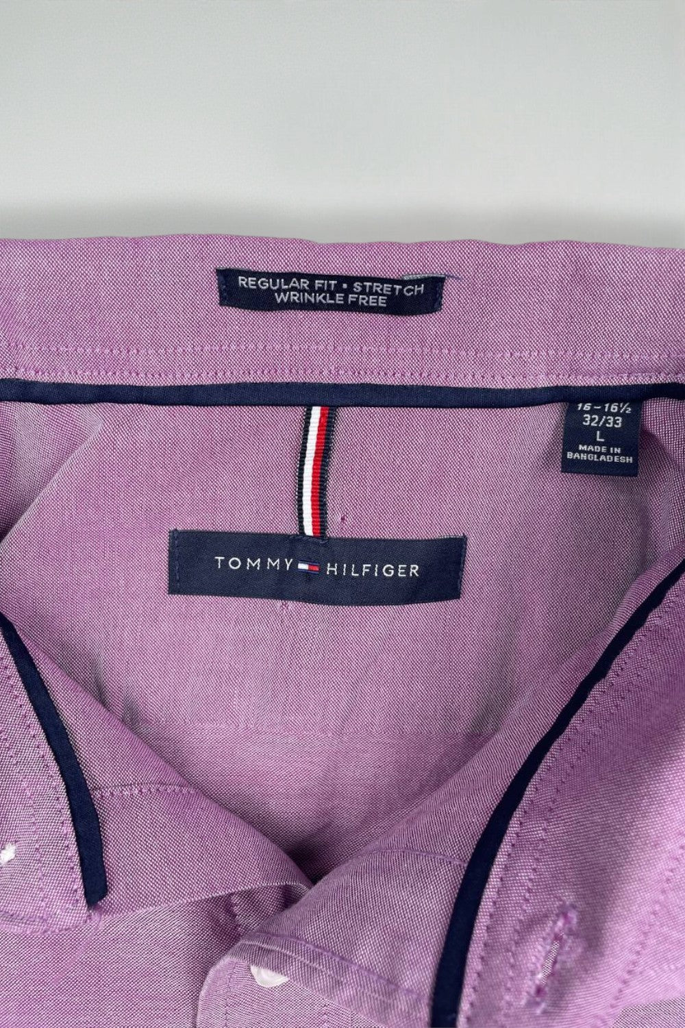 Second-hand Tommy Hilfiger x3 Shirt Bundle Blue Pink Navy | L