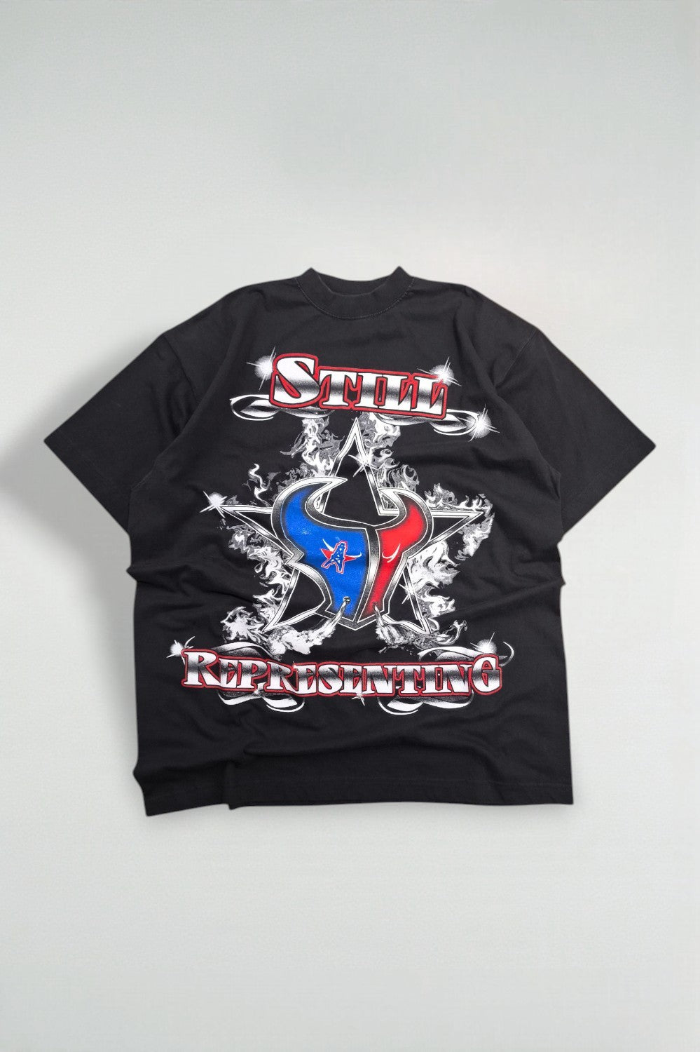 Maglietta Vintage Dream USA Houston Texans NFL nera rossa e blu | Abbigliamento della squadra anni 2000