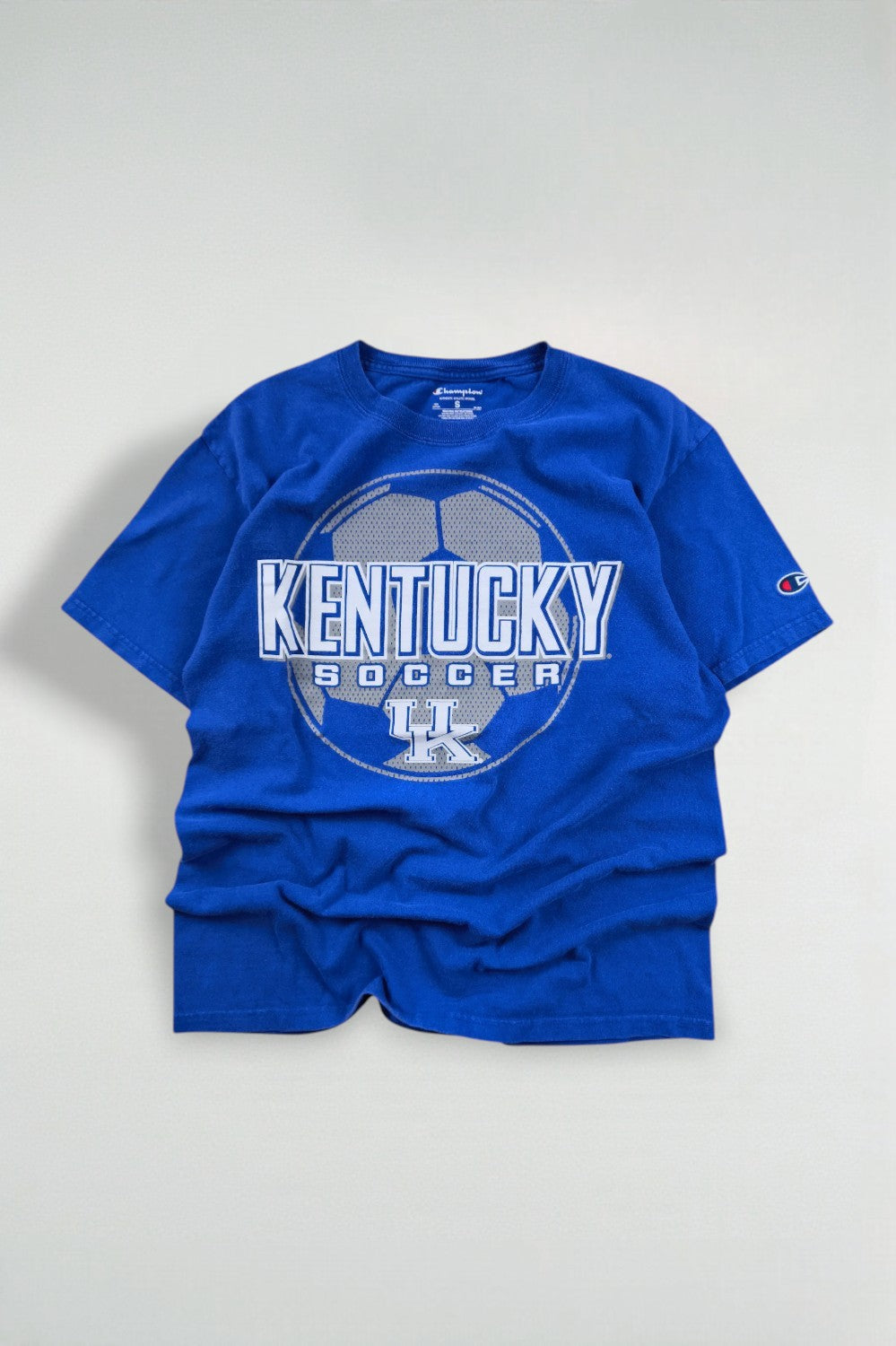Maglietta da calcio vintage Champion Kentucky blu | Sport universitari anni 2000