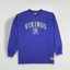 Maglia da football vintage a maniche lunghe NFL dei Minnesota Vikings, viola | Abbigliamento originale anni 2000