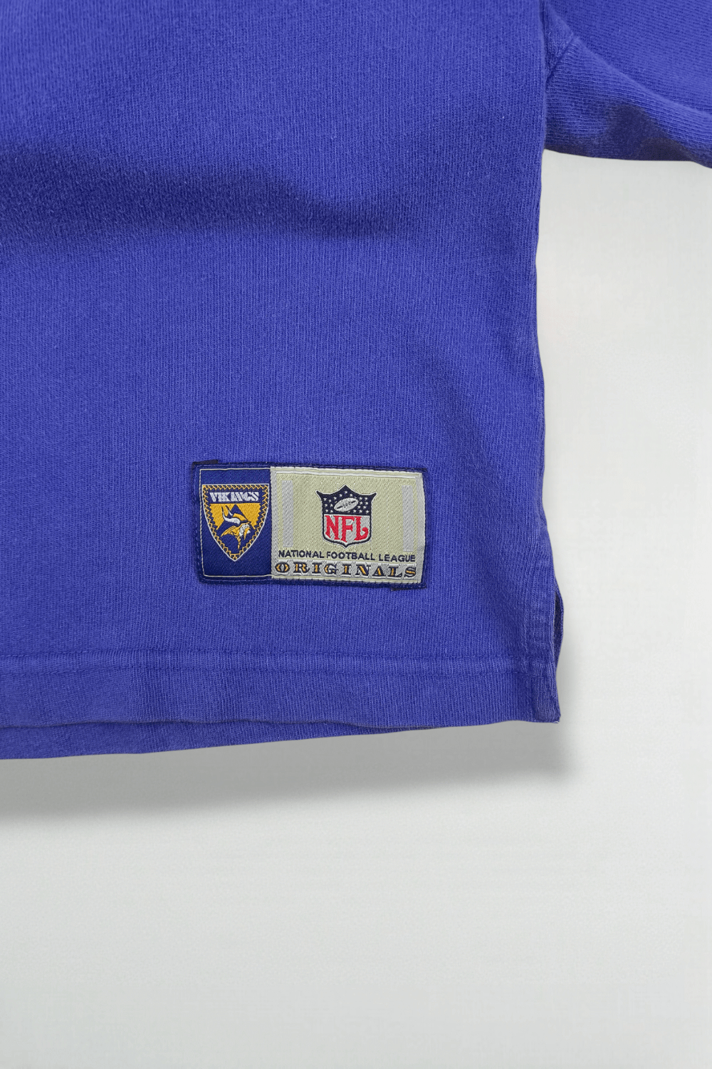 Maglia da football vintage a maniche lunghe NFL dei Minnesota Vikings, viola | Abbigliamento originale anni 2000
